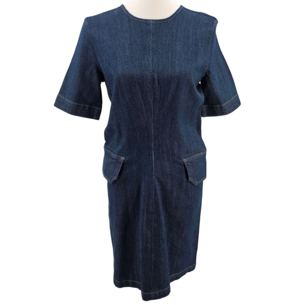 Banana Republic Womens 6 Denim Utility Mini Dress with Pockets NWT - Picture 4 of 16